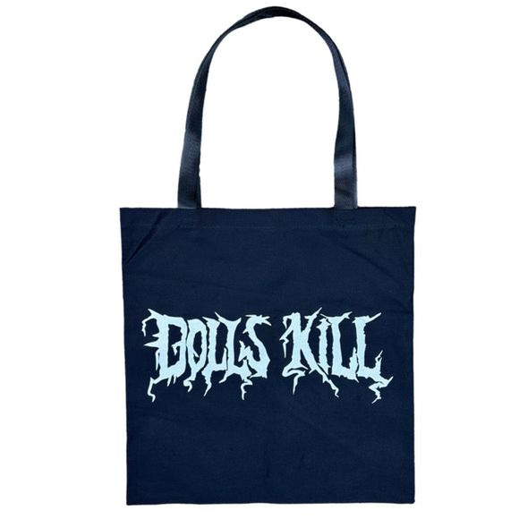 Dolls Kill Black Logo Tote Bag - 15” x 15” - Picture 1 of 3